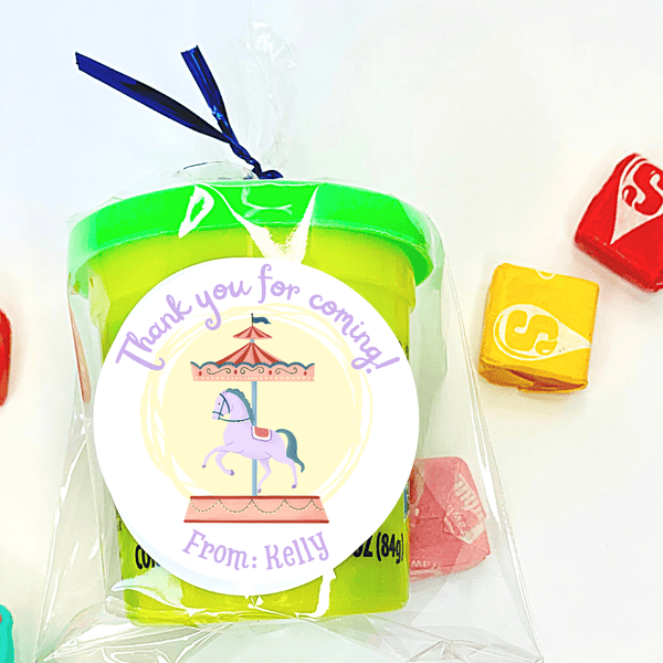 Personalized Girls Birthday Party Stickers & Treat Bags