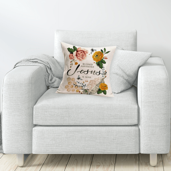 Blessed Assurance Jesus Is Mine Throw Pillow