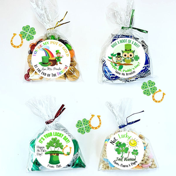 St. Paddy's Leprechaun Party Stickers & Loot Bags