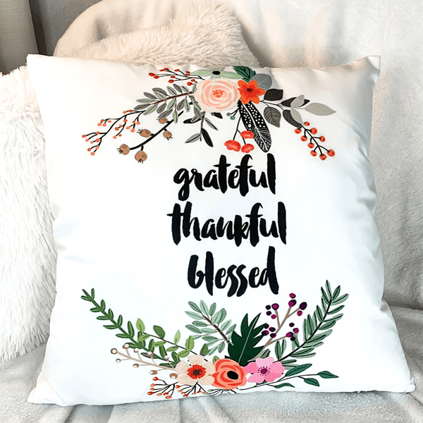 Super Soft Watercolor Blessings Throw Pillows