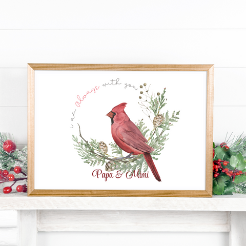 New! Personalized Rustic Christmas Holiday Poster Print