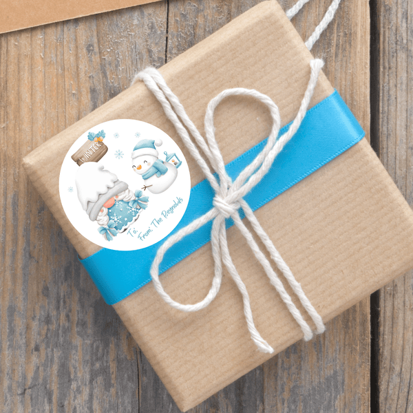 Personalized To & From Holiday Christmas Gift Labels