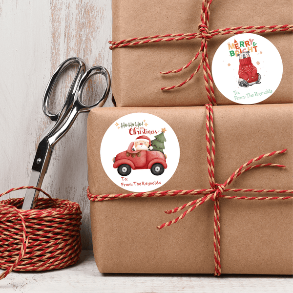 NEW! Personalized To & From Holiday Christmas Gift Labels