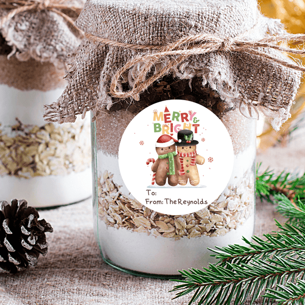 Personalized To & From Holiday Christmas Gift Labels