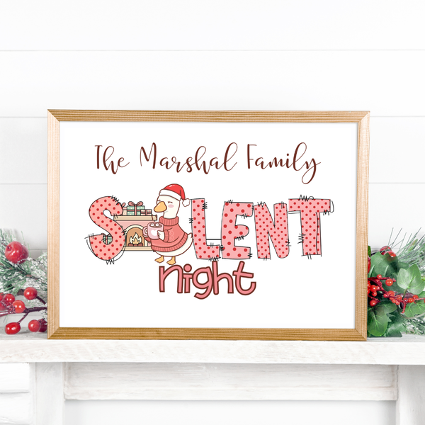 New! Personalized Silly Goose Christmas Carols Holiday Poster Card Print Decor