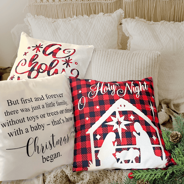 Holy Nativity Holiday Pillows