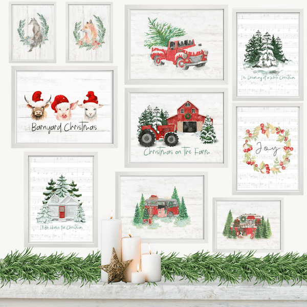 NEW! Cozy Farm Christmas Holiday Art Prints | 3 Sizes