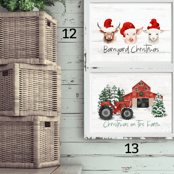 NEW! Cozy Farm Christmas Holiday Art Prints | 3 Sizes