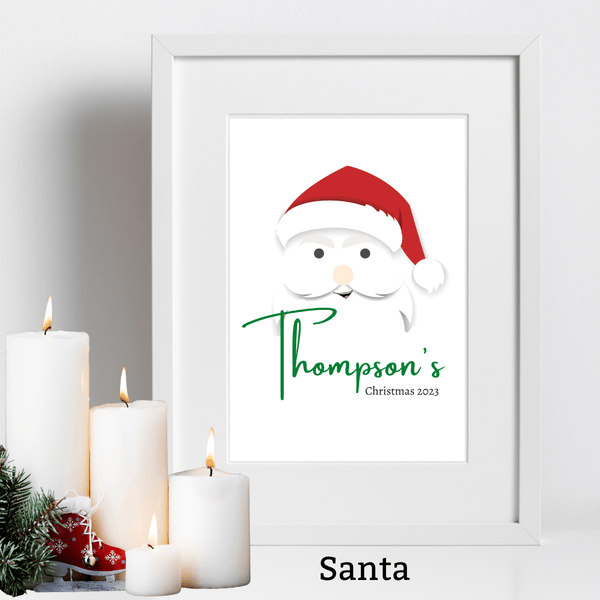 New! Custom Family Name Christmas Holiday 2024 Poster