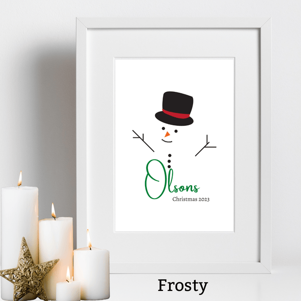 New! Custom Family Name Christmas Holiday 2024 Poster