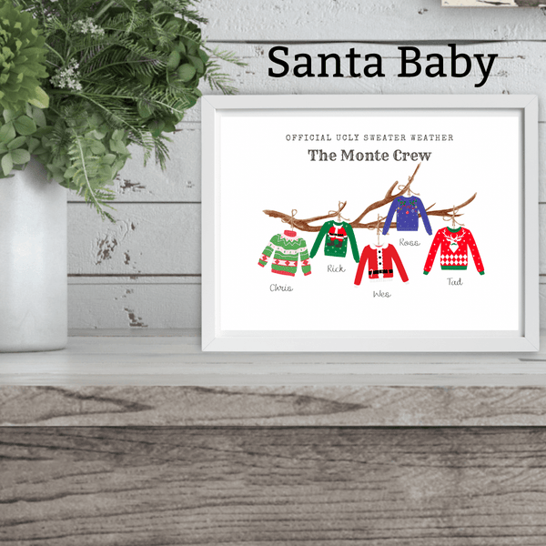 NEW! Ugly Christmas Sweater Family Portrait