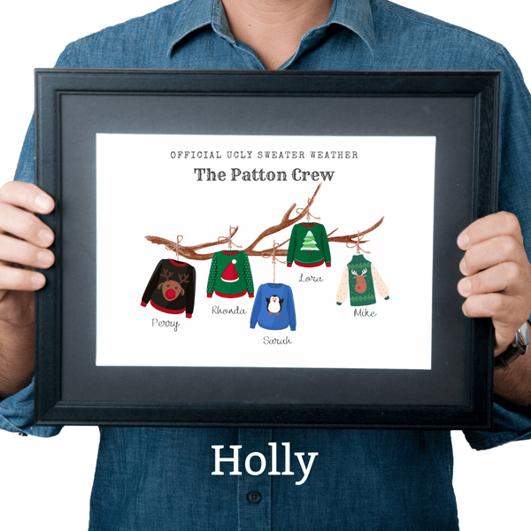 NEW! Ugly Christmas Sweater Family Portrait