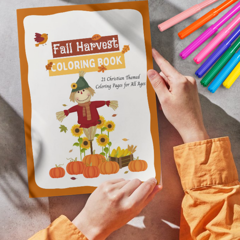 Fall Harvest Halloween Coloring Book | 21 Digital Christian Themed Pages