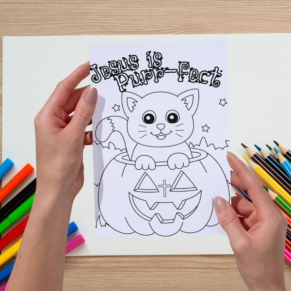 Fall Harvest Halloween Coloring Book | 21 Digital Christian Themed Pages