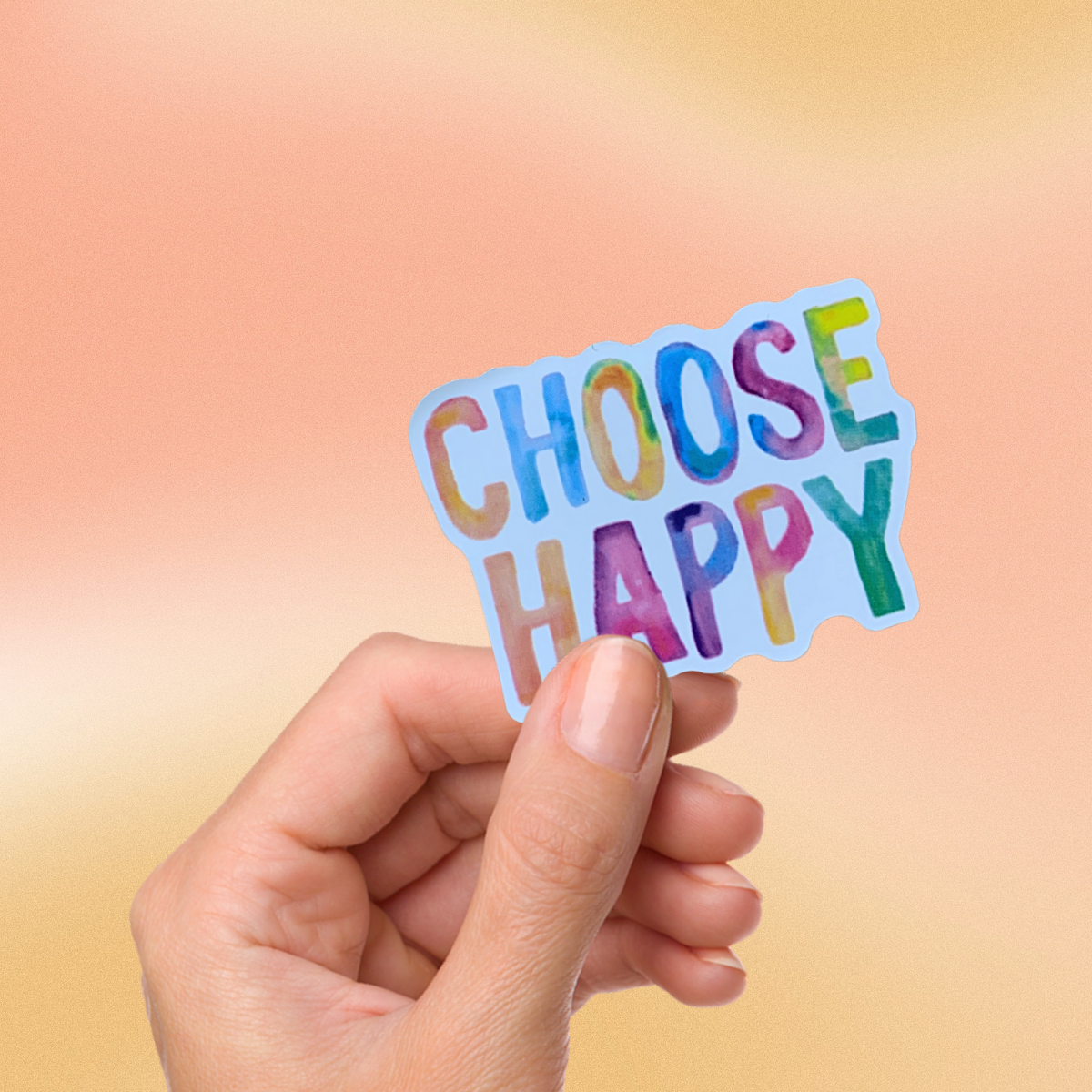 Trendy Happy Thoughts Hydro Bottle Waterproof Stickers 9 Designs