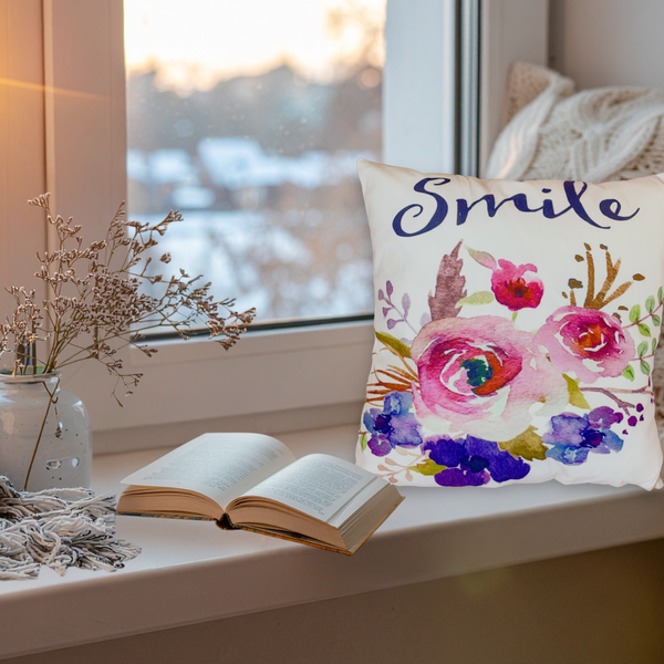 Laugh Dream Smile Faith Hope Love Boho Wild Rose Arrow Pillows | 6 Designs