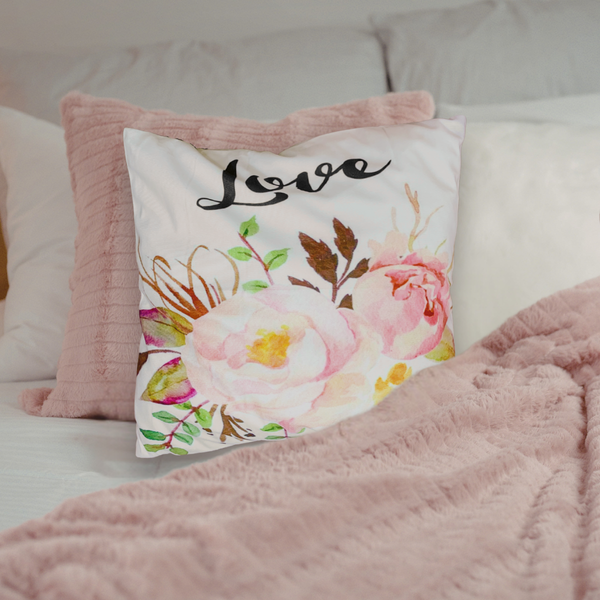Laugh Dream Smile Faith Hope Love Boho Wild Rose Arrow Pillows | 6 Designs