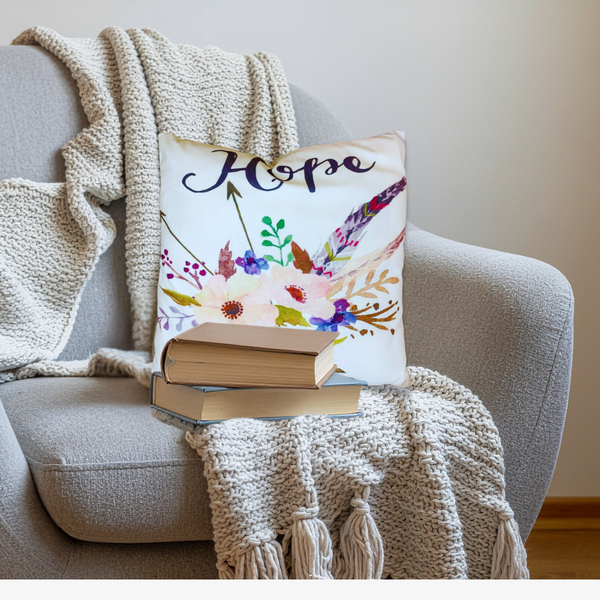 Laugh Dream Smile Faith Hope Love Boho Wild Rose Arrow Pillows | 6 Designs