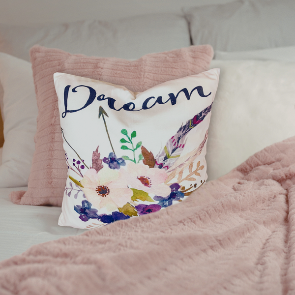Laugh Dream Smile Faith Hope Love Boho Wild Rose Arrow Pillows | 6 Designs