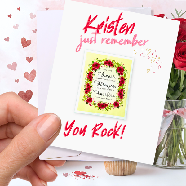 Personalized Valentines Day Waterproof Die Cut Sticker Greeting Card Assorted