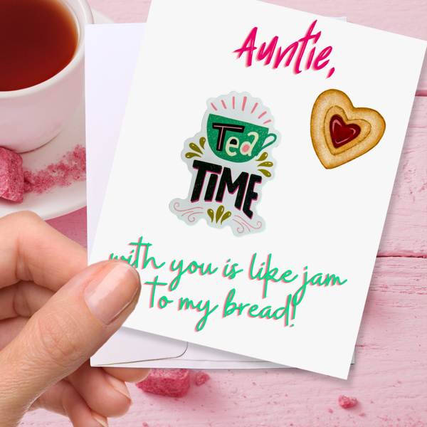 Personalized Valentines Day Waterproof Die Cut Sticker Greeting Card Assorted