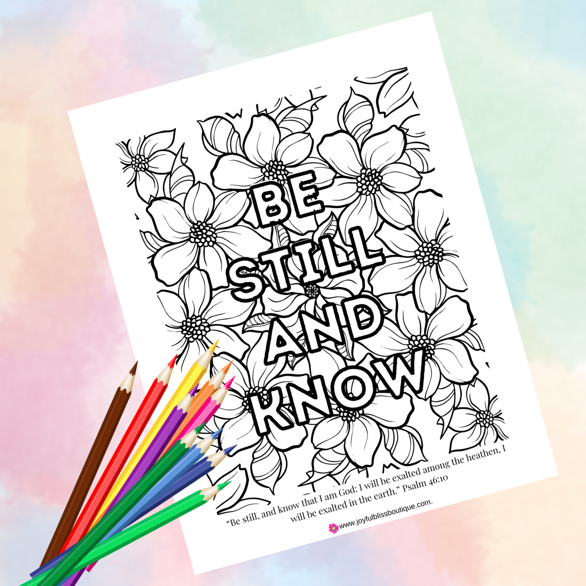 be-still-know-adult-coloring-page-bundle-psalm-46-10-joyful-bliss-boutique for Be Still And Know That I Am God Free Printable Be Still & Know Adult Coloring Page Bundle Psalm 46:10 – Joyful Bliss Boutique for Be Still And Know That I Am God Free Printable