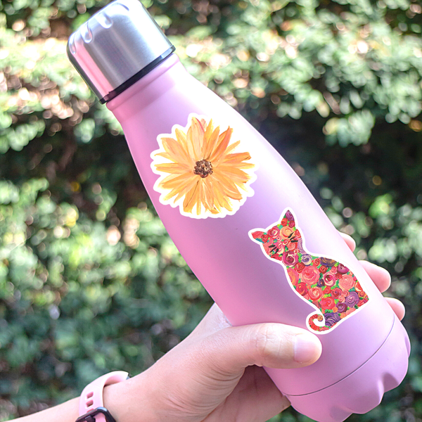 Trendy Die Cut Stickers Water Bottle / Laptop - Waterproof Hand Painted
