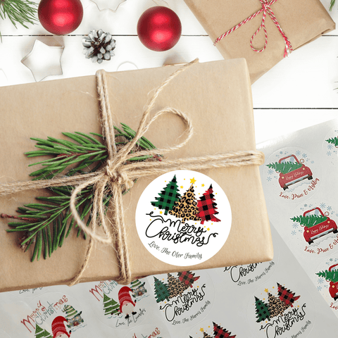 Personalized Peel & Stick Holiday Christmas Labels