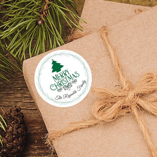 Personalized Peel & Stick Holiday Christmas Labels