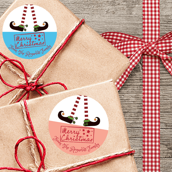 Personalized Peel & Stick Holiday Christmas Labels