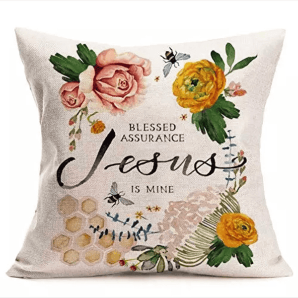 NEW! Blessed Assurance Jesus Is Mine Throw Pillow