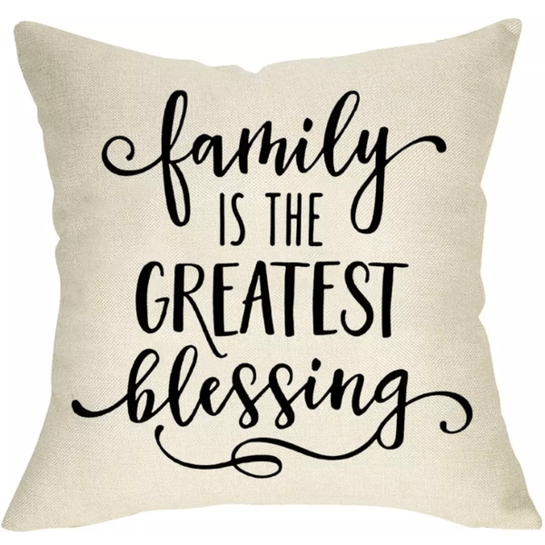 Family Is The Greatest Blessing Throw Pillow