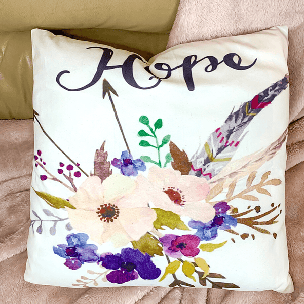 Boho Inspirational Wild Rose Arrow Pillows