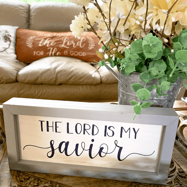 The Lord Is My Savior Wood Box Sign