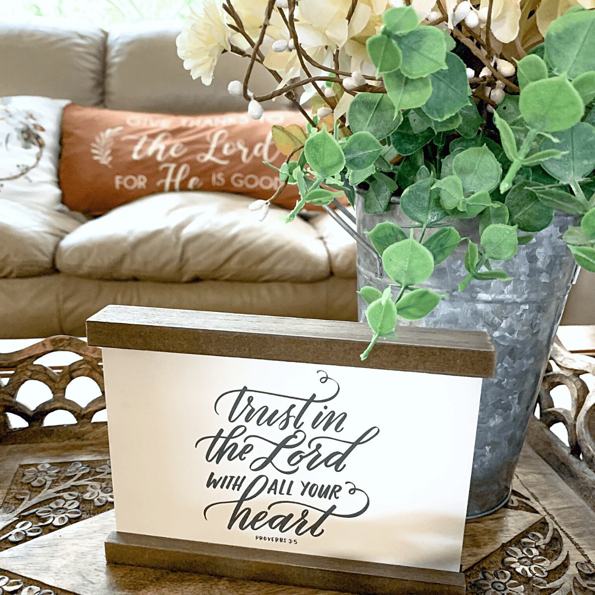 Be Still & Trust The Lord Wood Signs