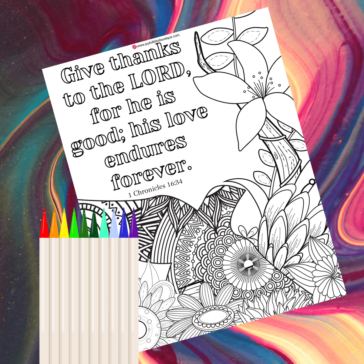Dove Adult Coloring Page "The LORD Is Good"