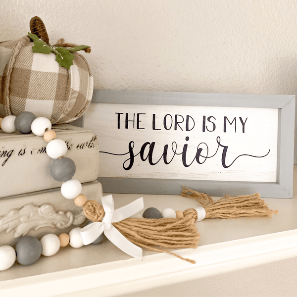The Lord Is My Savior Wood Box Sign