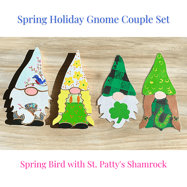 Spring Holiday Gnome Couple Handcrafted USA