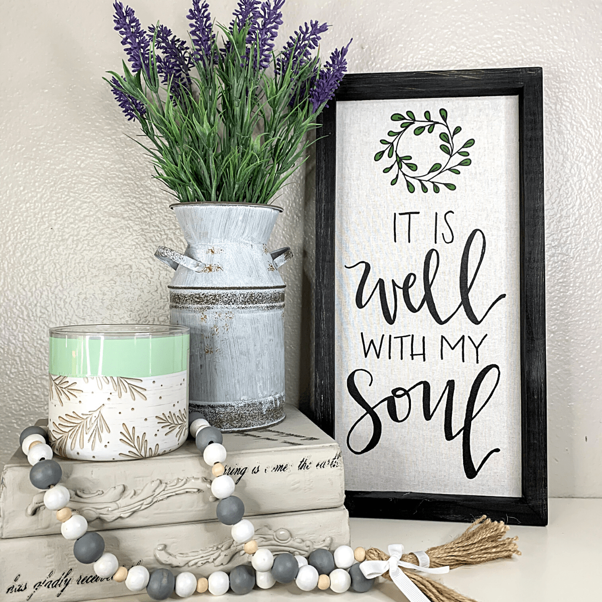 It is Well With My Soul Framed Linen Sign